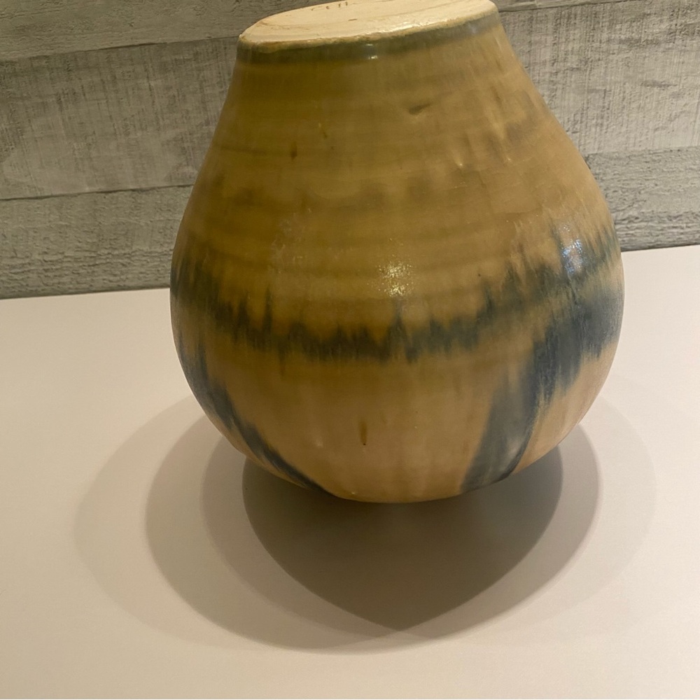 Large Glazed Dripped Pottery Vase 8” H - Picture 3 of 7